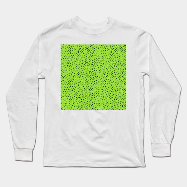 Cheetah Pattern on Lime Long Sleeve T-Shirt by ButterflyInTheAttic